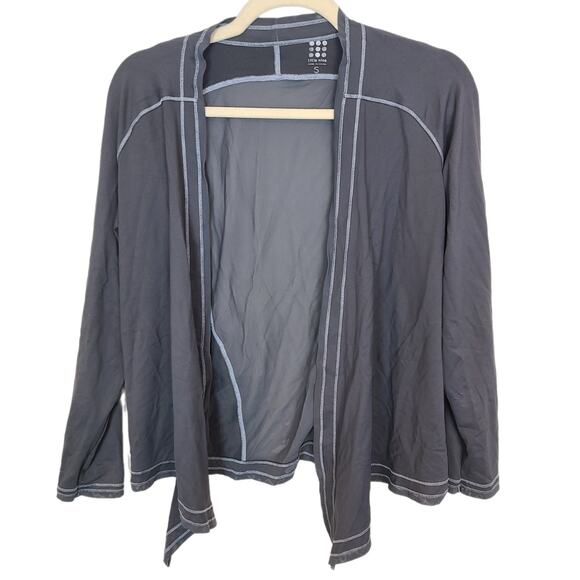 Title Nine Diamalete Mesh Back Jacket Cardigan Size S Stretch Active Tie Front - Picture 1 of 8